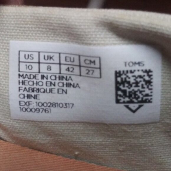 Toms Spring multicolor slip-on shoes canvas fabric US Sz 10 womens UK 8 EU 42 - Picture 7 of 9